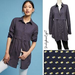 ANTHROPOLOGIE Maeve Polka Dot Aled Tunic S Fits M